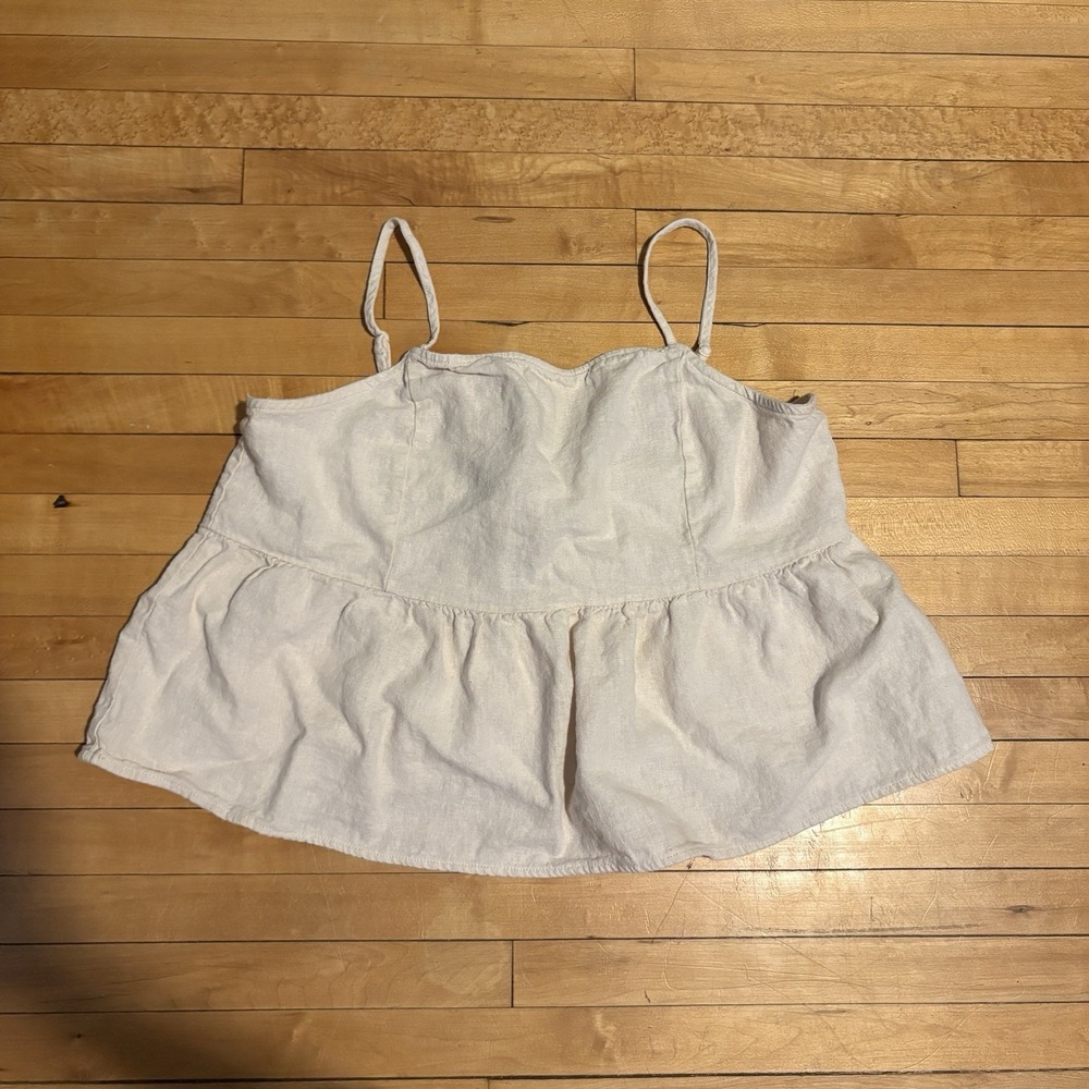 PacSun LA Hearts Womens Ivory M linen crop top